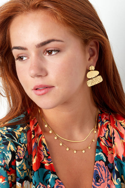 necklace double layer circles