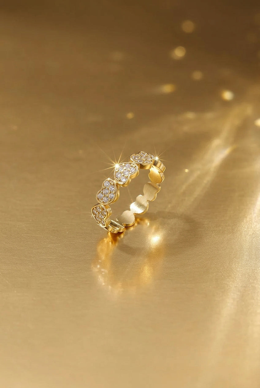 Stainless Steel Minimalist Rings Heart Simple Daily Simple Series Women's jewelry