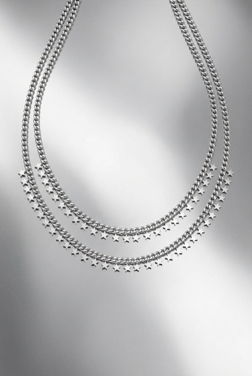 stainless steel necklace stars 