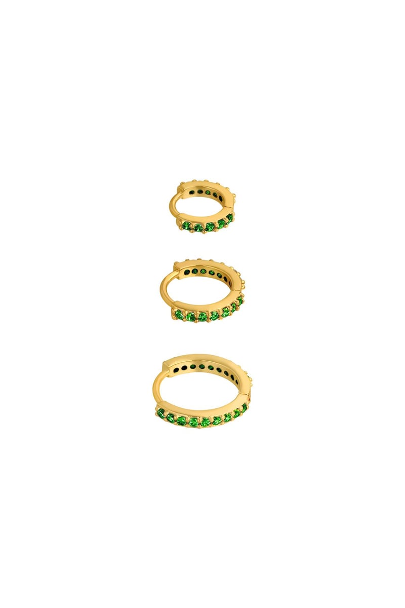 Earrings Set of Circles Silver Color Copper