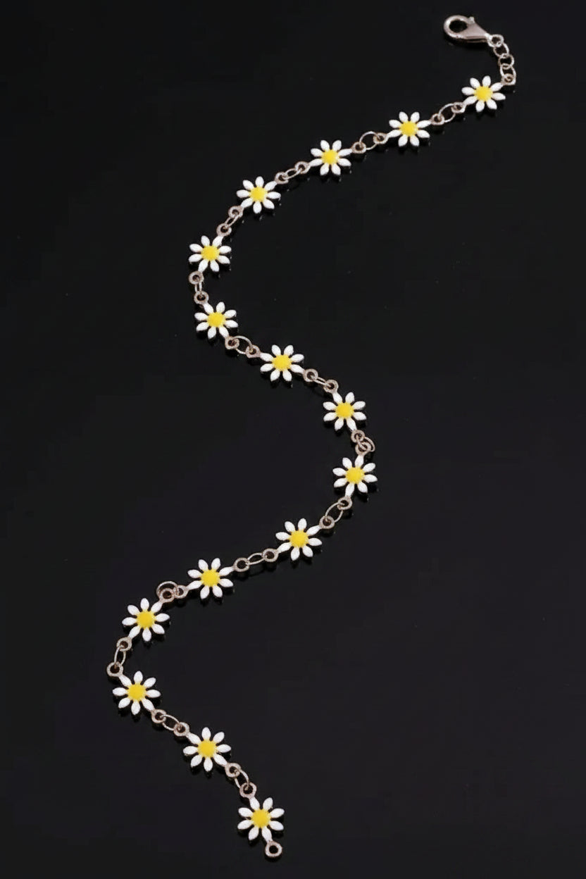 Collier Ras-de-Cou Marguerite Fleurie – Plaqué Argent