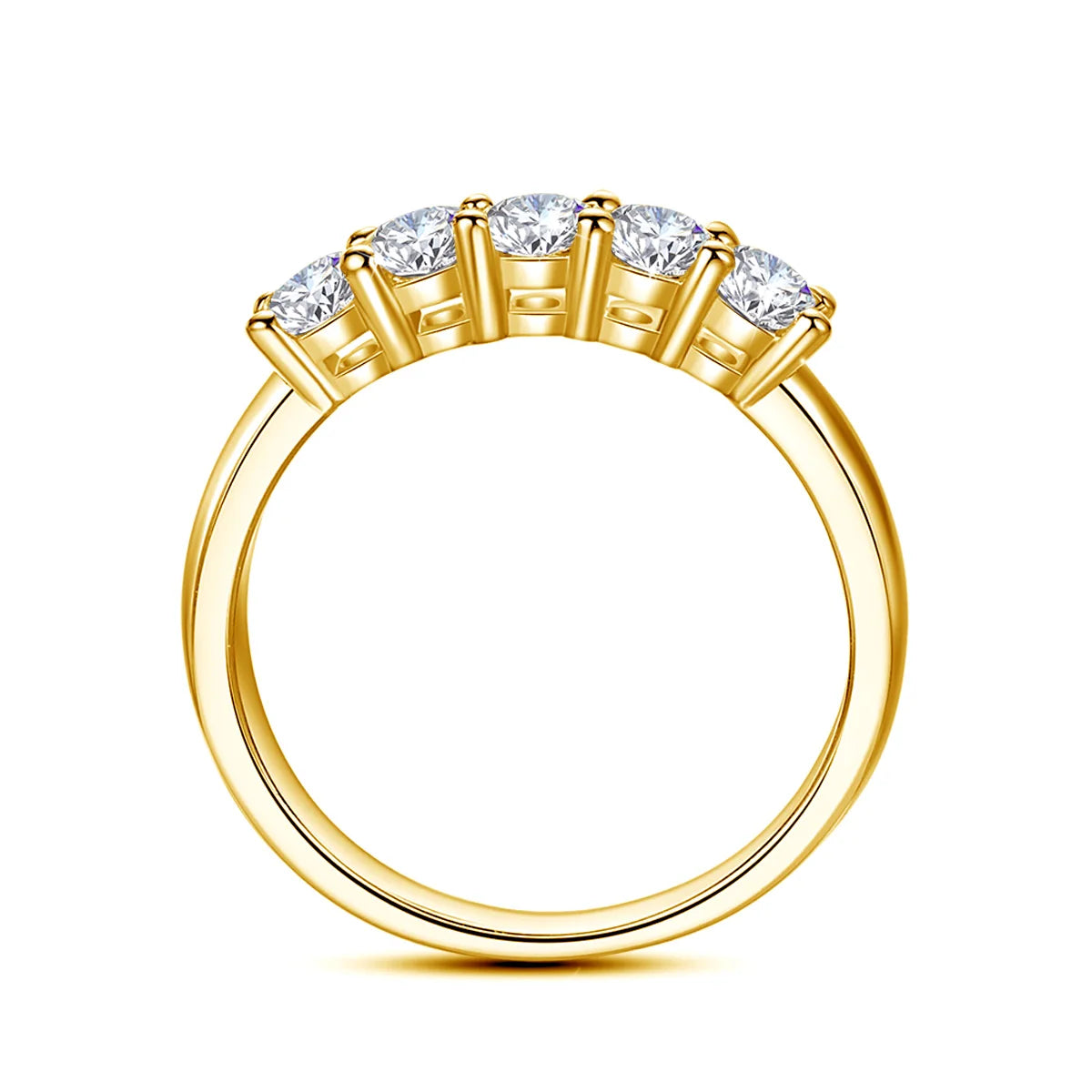 18K Gold Certified Moissanite Engagement Ring