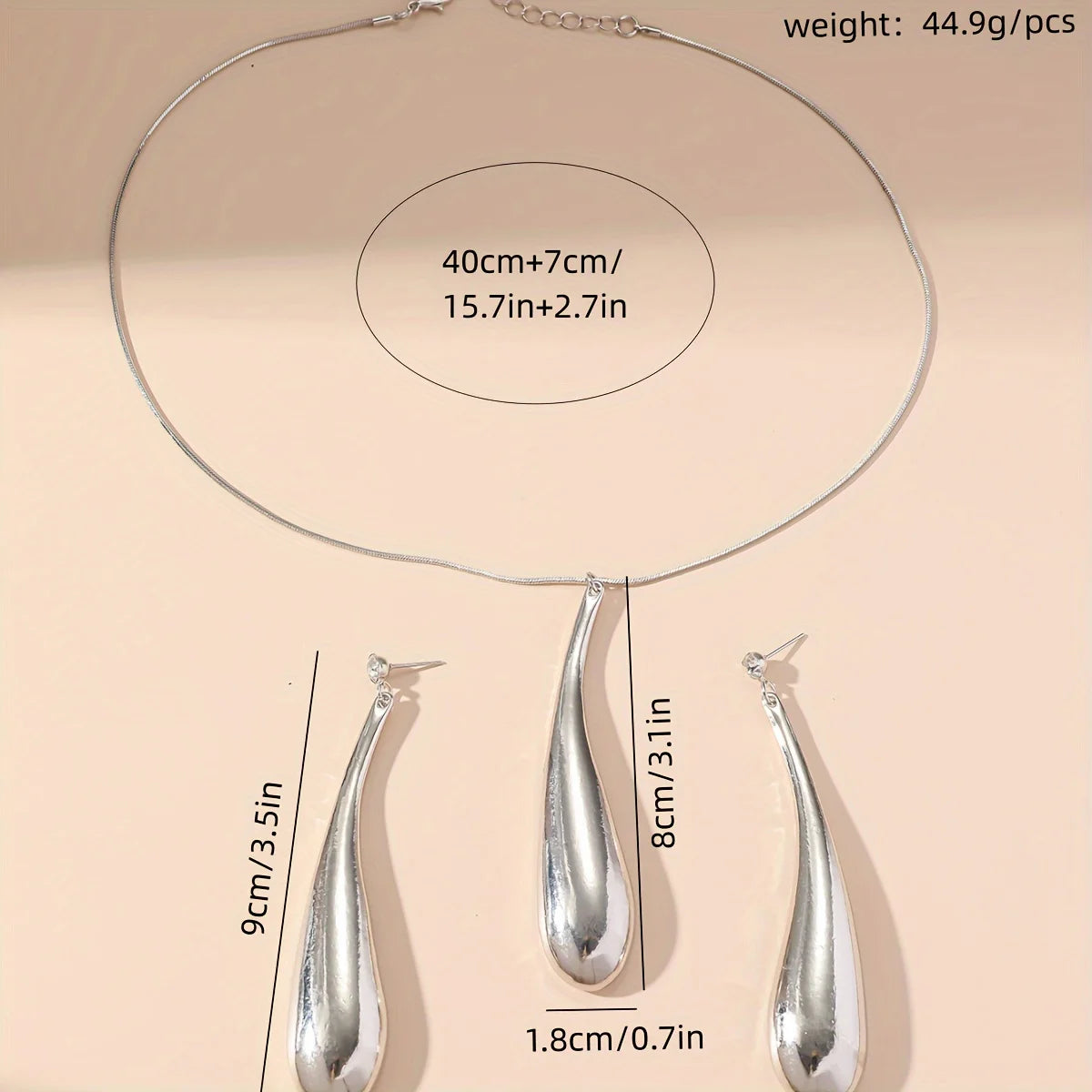 Feng Shui Rhinestone Set - Necklace and Earrings