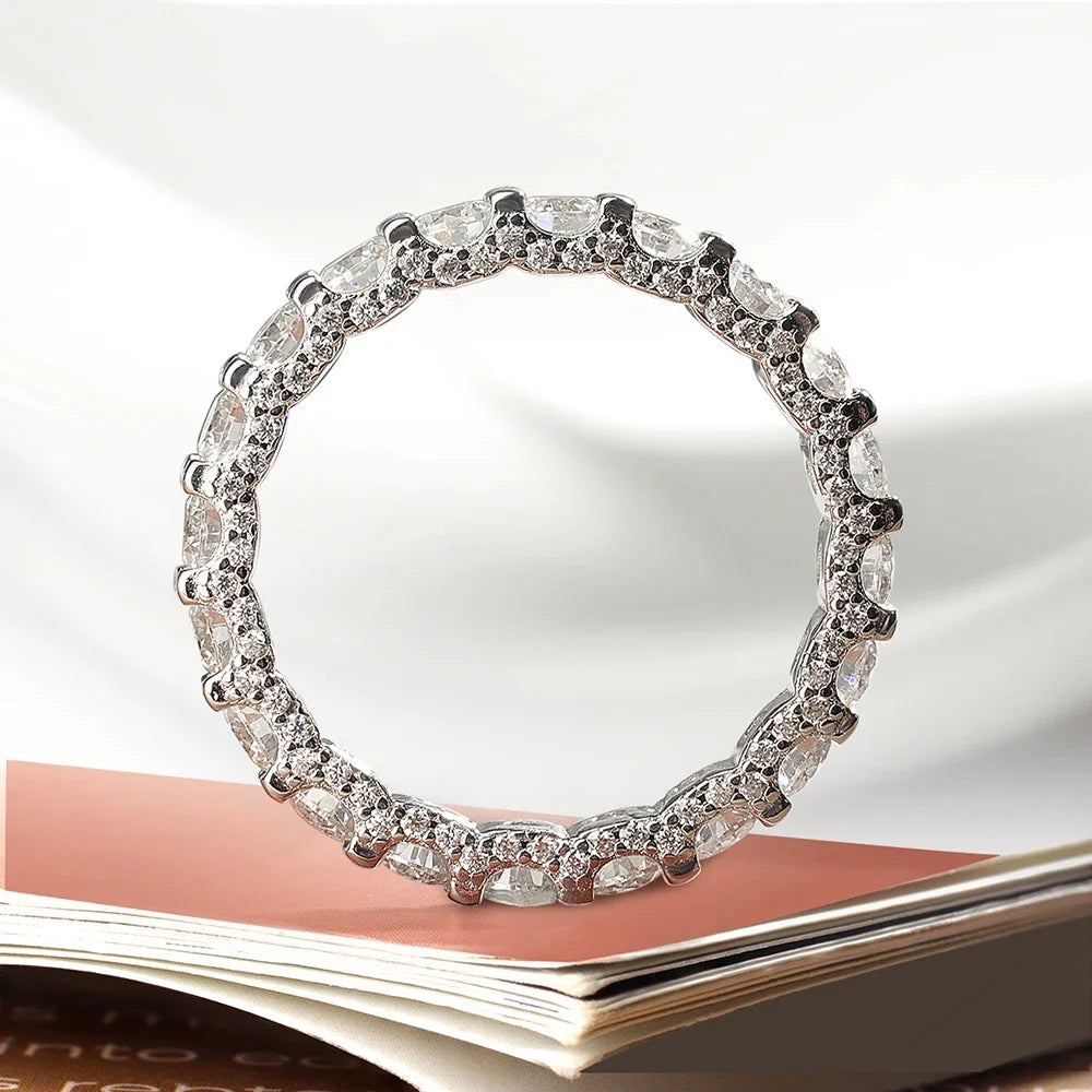 Serenity Ring in 3mm Moissanite - 925 Silver 18K Gold Plated