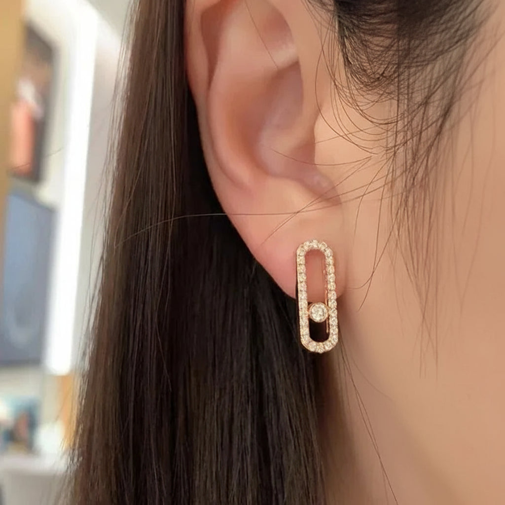 Boucles d'Oreilles MOVE Argent S925 - Accessoire Luxe Femme