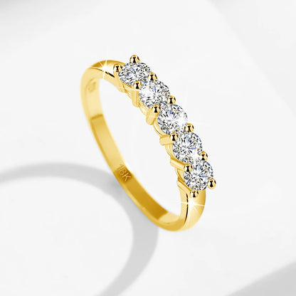 18K Gold Certified Moissanite Engagement Ring