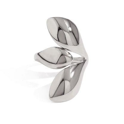 Bague Sculptée Dorée – Acier Inoxydable Plaqué Or 18K