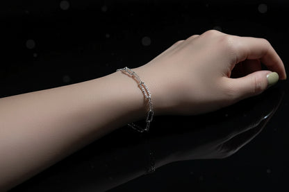 Lot de 6 Bracelets Femme Argent 925 Strass - Charme Ciel Étoilé Coréen Luxe