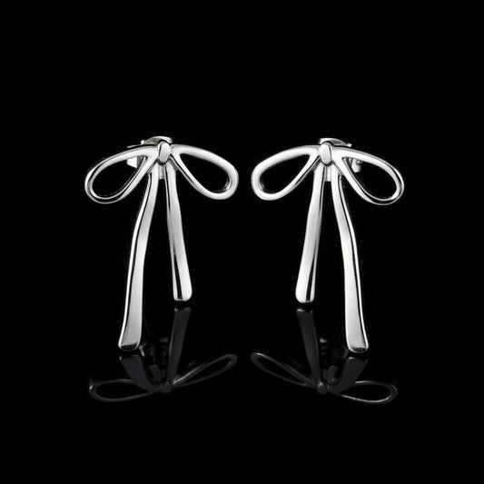 Boucles d'Oreilles Puces Nœud Papillon inoxydable 316L - Waterproof Statement Femme