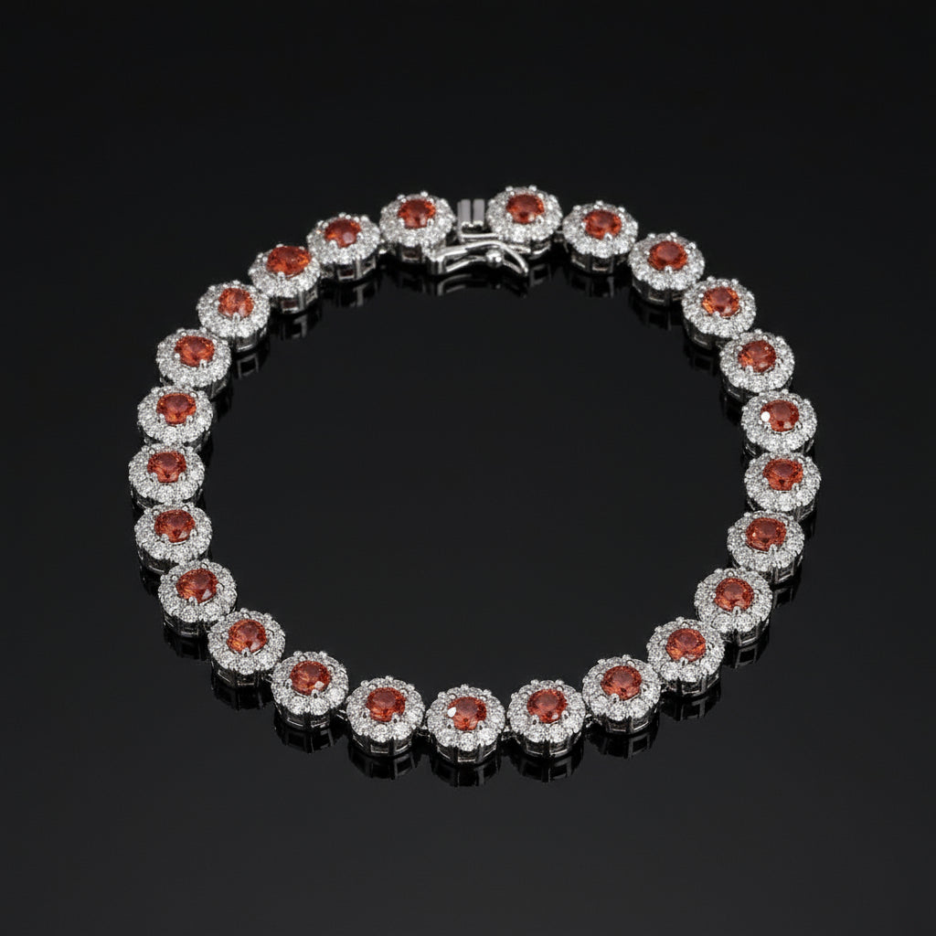 925 Sterling Silver Plated Tennis Bracelet - Cubic Zirconia Crystal - Elegant Women's Jewelry