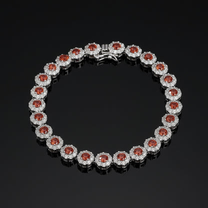 925 Sterling Silver Plated Tennis Bracelet - Cubic Zirconia Crystal - Elegant Women's Jewelry