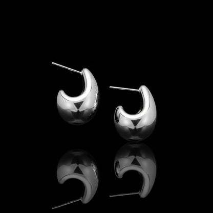 Créoles Acier Inoxydable Larges - Boucles d'Oreilles Rondes Tendance Femme