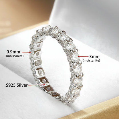 Serenity Ring in 3mm Moissanite - 925 Silver 18K Gold Plated