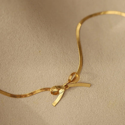 Minimalist Knot Choker Necklace, 18k Gold Plated