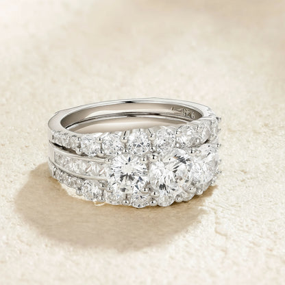 Newshe Wedding Band in 925 Sterling Silver with AAAAA Cubic Zirconia, Women's Wedding Jewelry