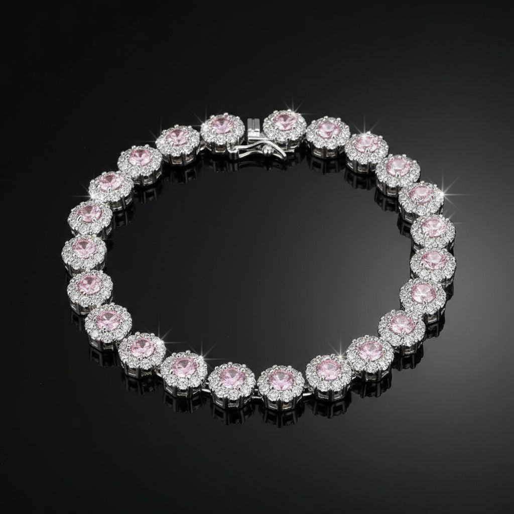 925 Sterling Silver Plated Tennis Bracelet - Cubic Zirconia Crystal - Elegant Women's Jewelry