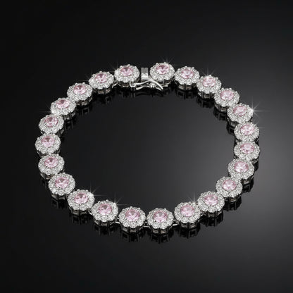 925 Sterling Silver Plated Tennis Bracelet - Cubic Zirconia Crystal - Elegant Women's Jewelry