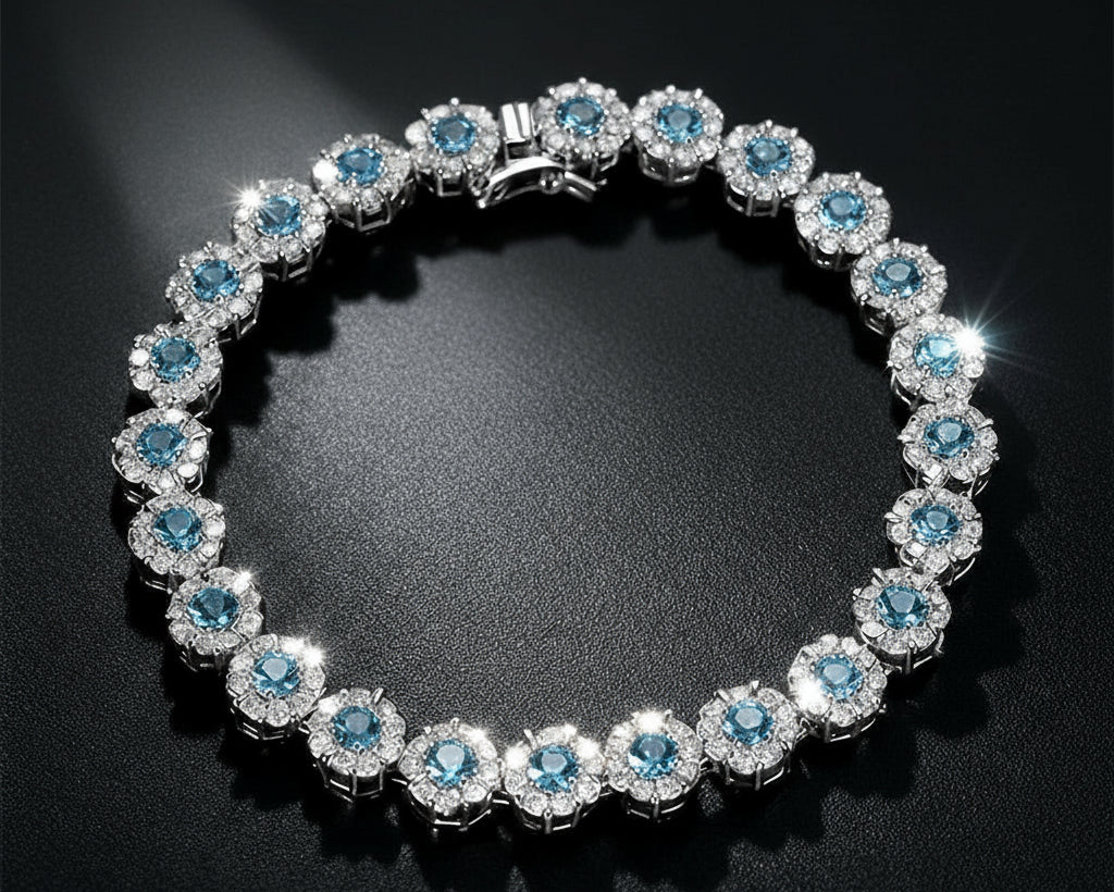 925 Sterling Silver Plated Tennis Bracelet - Cubic Zirconia Crystal - Elegant Women's Jewelry
