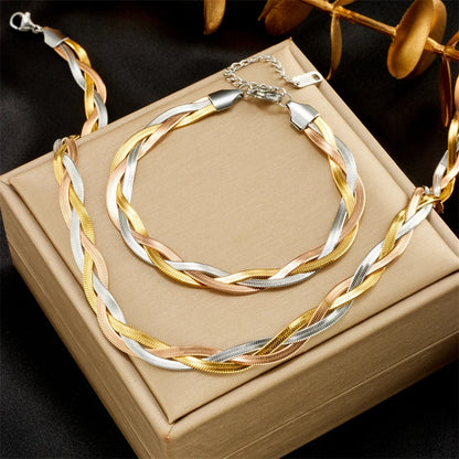 Chaîne Serpent Acier 316L - Collier et Bracelets Waterproof Femme