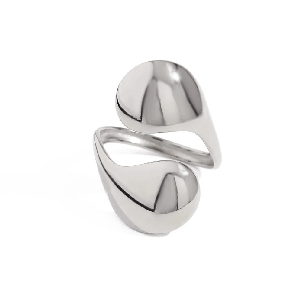 Bague Sculptée Dorée – Acier Inoxydable Plaqué Or 18K
