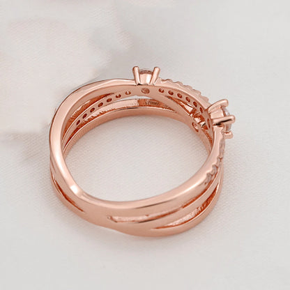 New Hot 925 Silver Crown Sparkling Rings Sun Moon Celestial Heart Women's Set Ring Wedding Diy Charm Luxury DIY Jewelry Gift